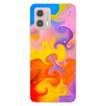 Picasee husă transparentă din silicon pentru Motorola Moto G53 5G - Bubbles