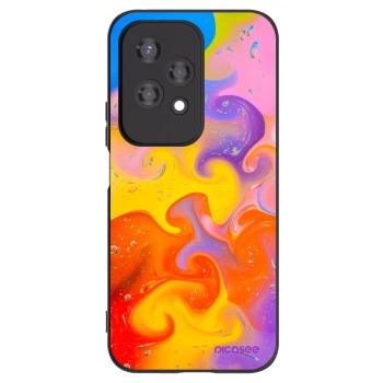 Picasee husă neagră din silicon pentru Honor 200 Lite - Bubbles