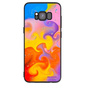 Picasee husă neagră din silicon pentru Samsung Galaxy S8 G950F - Bubbles