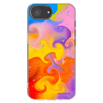 Picasee husă transparentă din silicon pentru Apple iPhone 16e - Bubbles