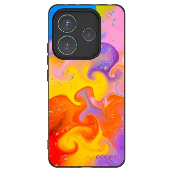 Picasee husă neagră din silicon pentru Xiaomi Redmi Note 14 5G - Bubbles