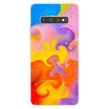 Picasee husă transparentă din silicon pentru Samsung Galaxy S10 Plus G975 - Bubbles