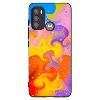 Picasee husă neagră din silicon pentru Motorola Edge 60 5G - Bubbles