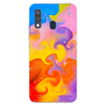 Picasee husă transparentă din silicon pentru Samsung Galaxy A40 A405F - Bubbles