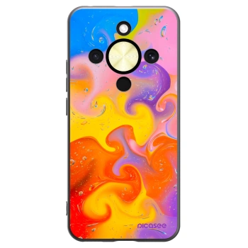 Picasee husă neagră din silicon pentru Honor Magic8 Lite 5G - Bubbles
