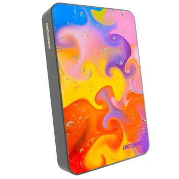 Picasee Powerbank cu MagSafe 10 000 mAh Gri - Bubbles
