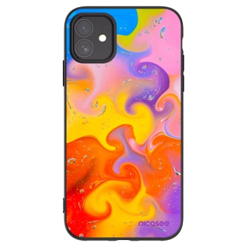 Picasee husă neagră din silicon pentru Apple iPhone 11 - Bubbles