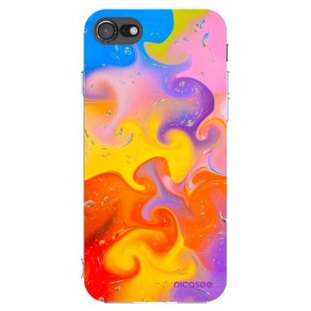 Picasee husă transparentă din silicon pentru Apple iPhone 8 - Bubbles