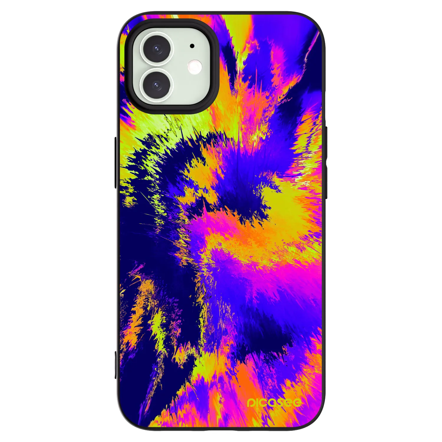 Picasee husă neagră din silicon pentru Apple iPhone 12 - Burn