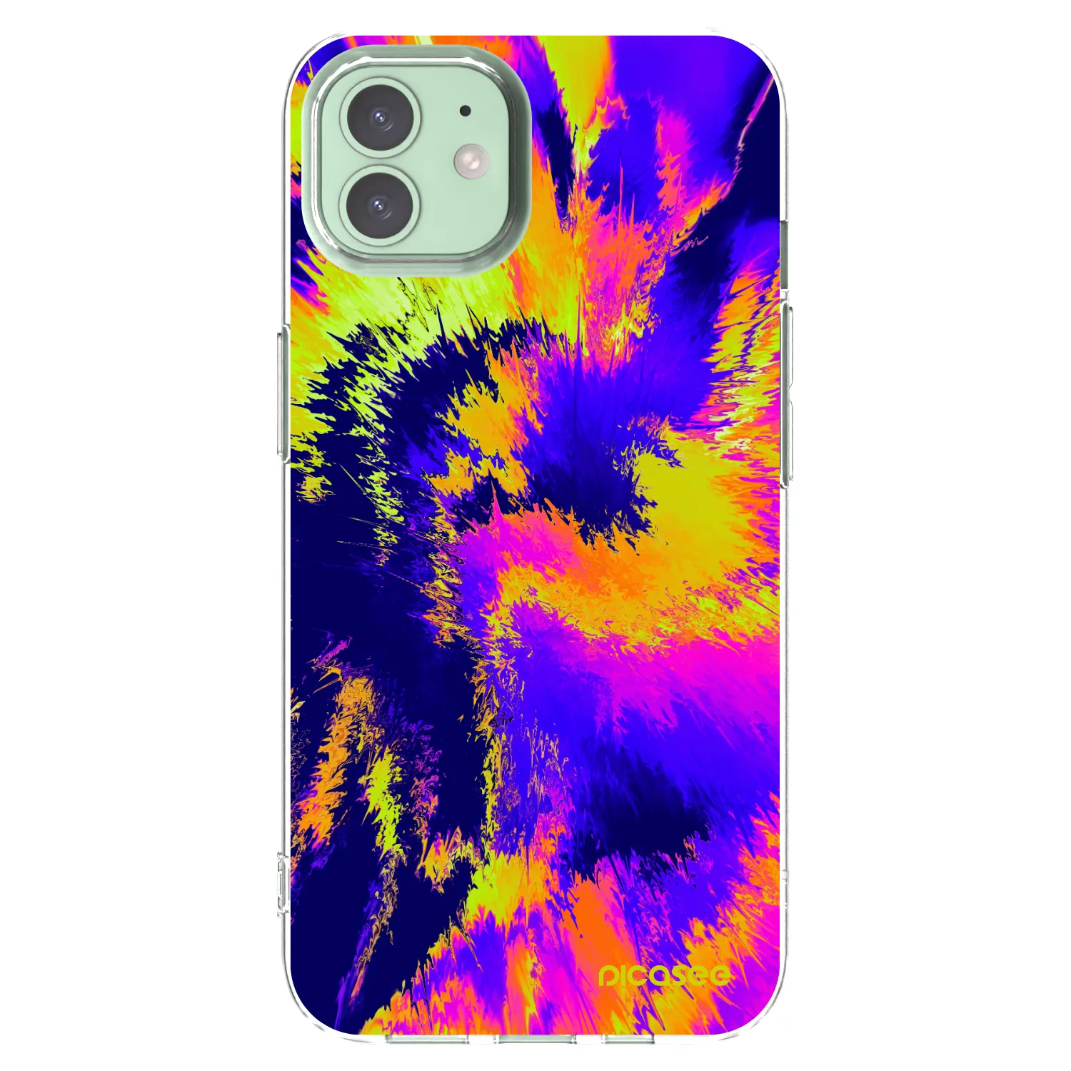 Picasee husă transparentă din silicon pentru Apple iPhone 12 - Burn