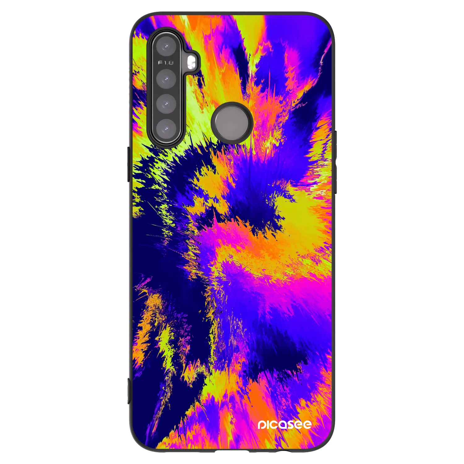 Picasee husă neagră din silicon pentru Realme 5 - Burn