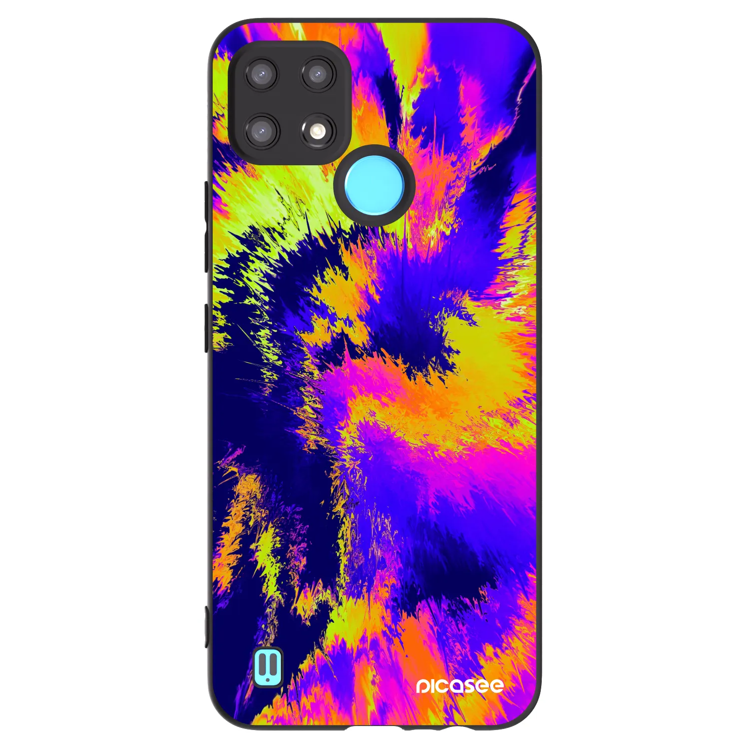 Picasee husă neagră din silicon pentru Realme C21 - Burn