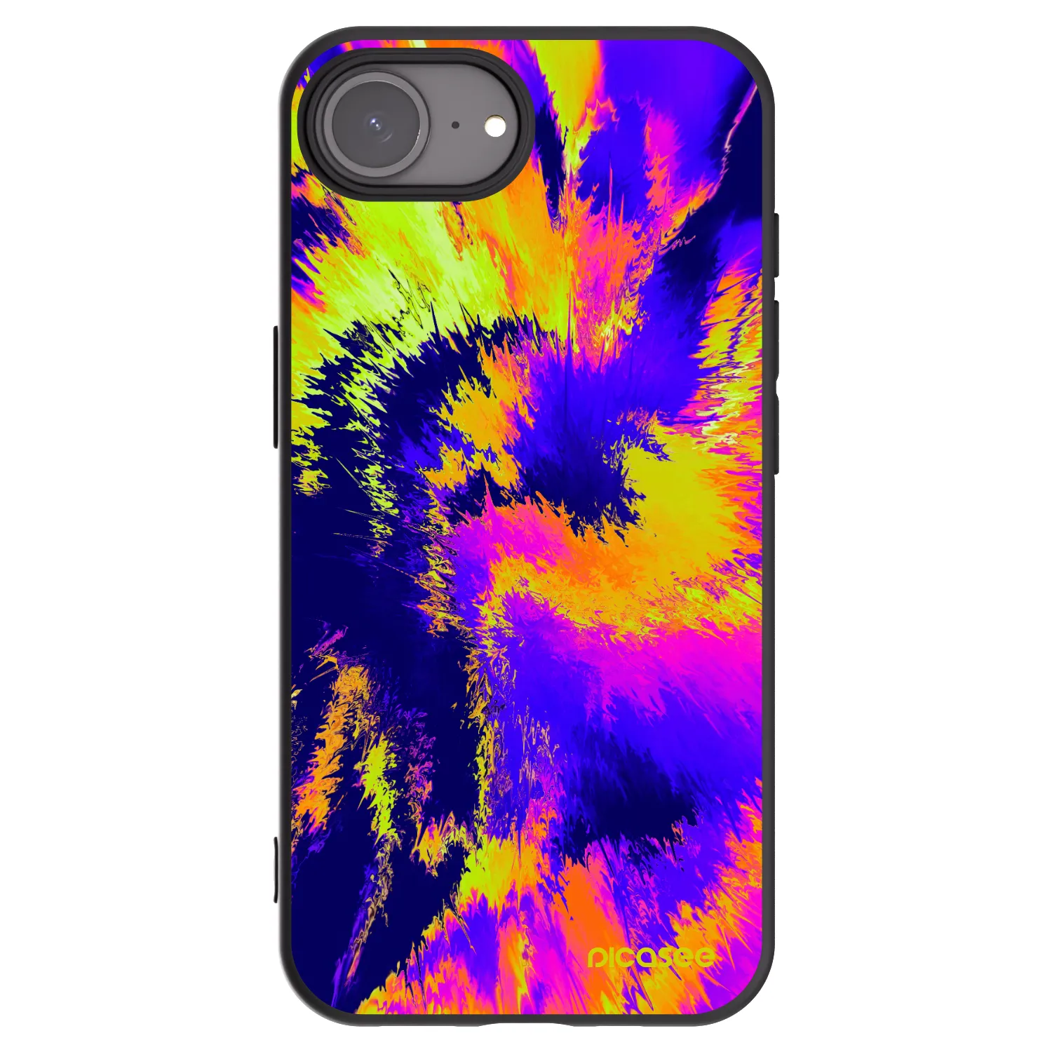 Picasee husă neagră din silicon pentru Apple iPhone 16e - Burn