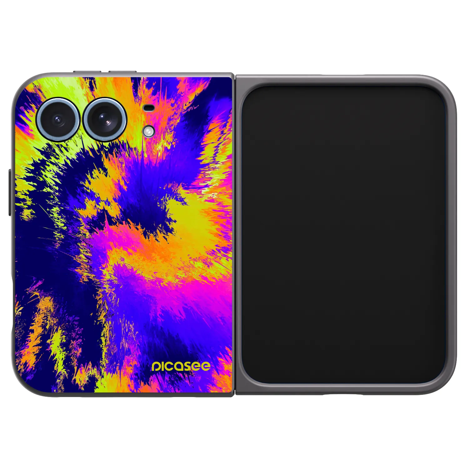 Picasee husă neagră din silicon pentru Apple iPhone Duo - Burn