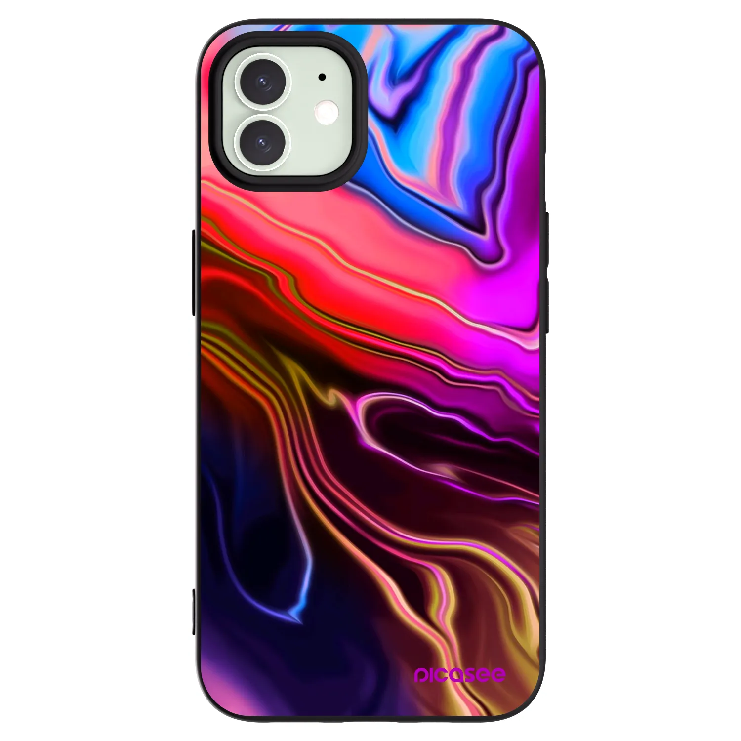 Picasee husă neagră din silicon pentru Apple iPhone 12 Pro - Electric