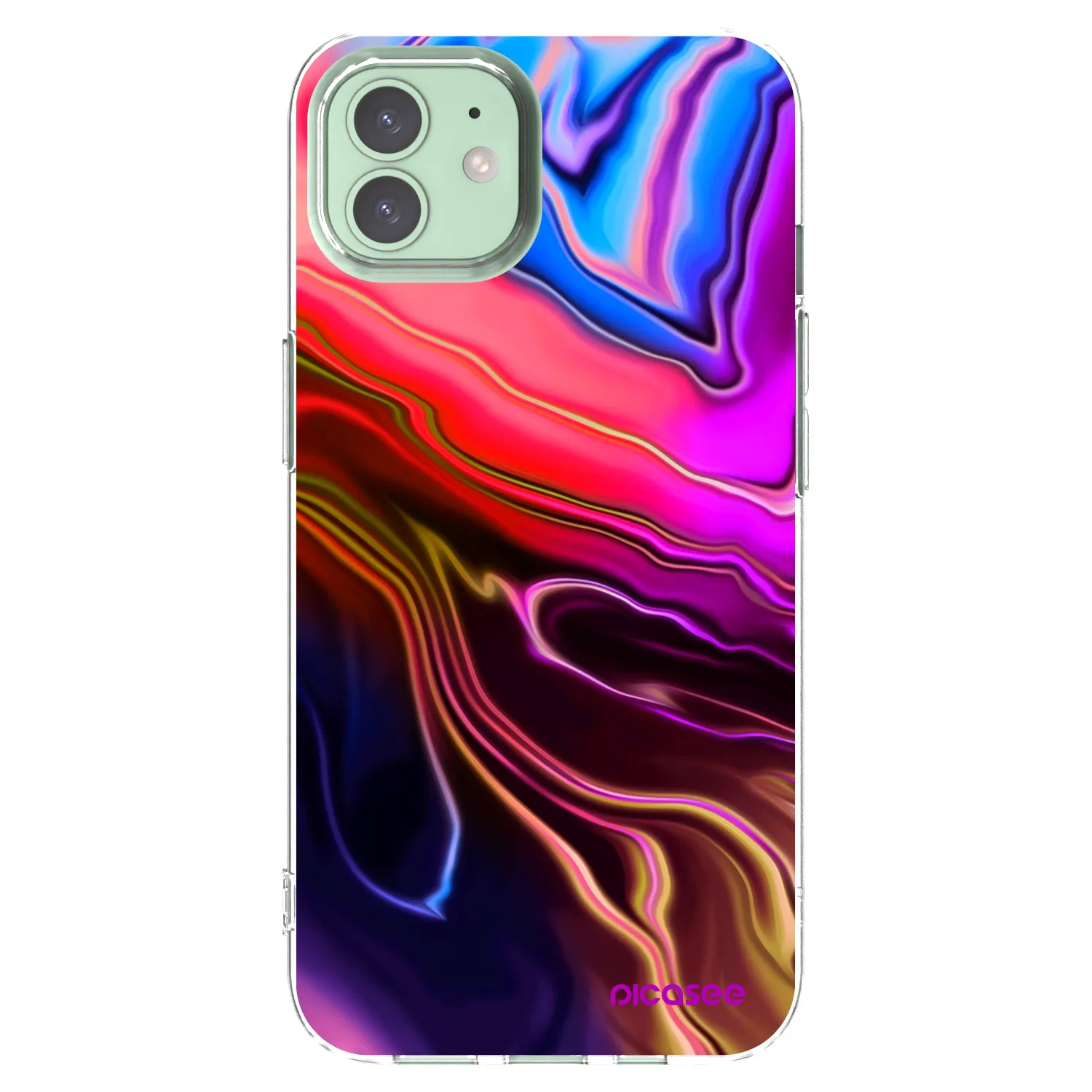 Picasee husă transparentă din silicon pentru Apple iPhone 12 Pro - Electric