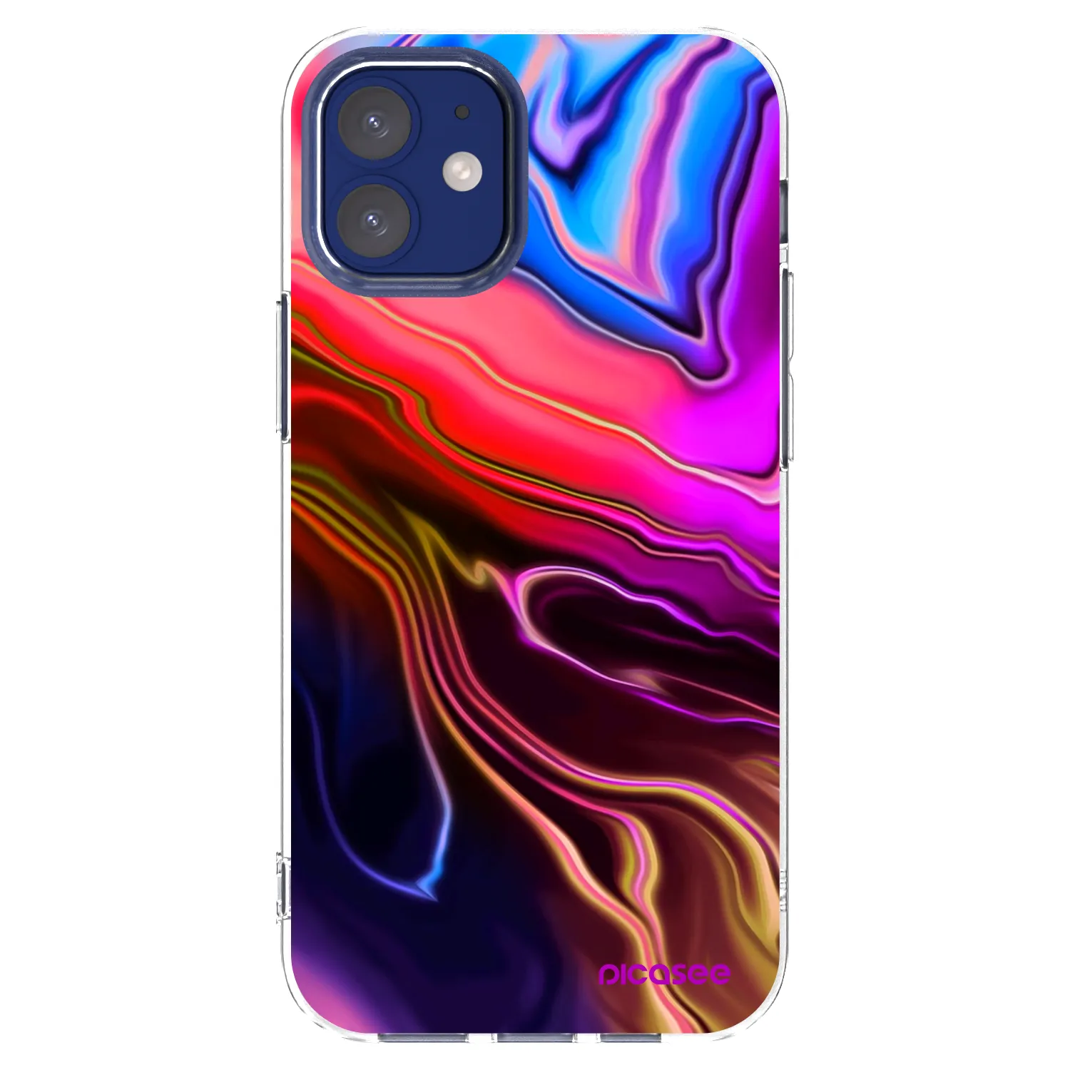 Picasee husă transparentă din silicon pentru Apple iPhone 12 mini - Electric