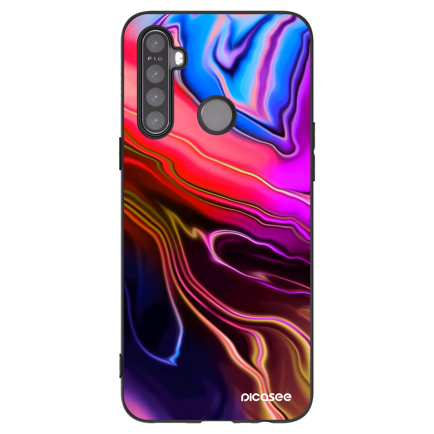 Picasee husă neagră din silicon pentru Realme 6i - Electric