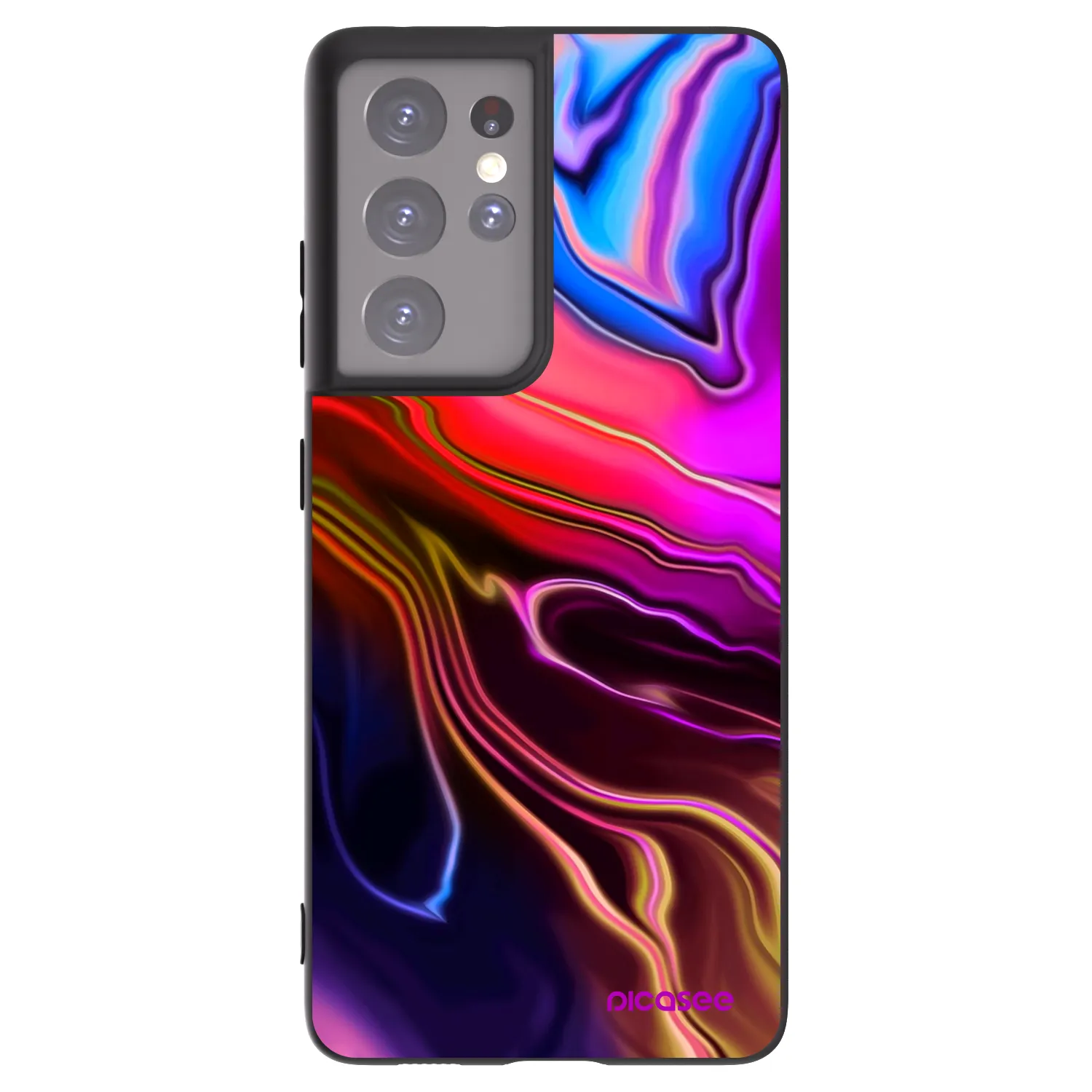 Picasee husă neagră din silicon pentru Samsung Galaxy S21 Ultra 5G G998B - Electric