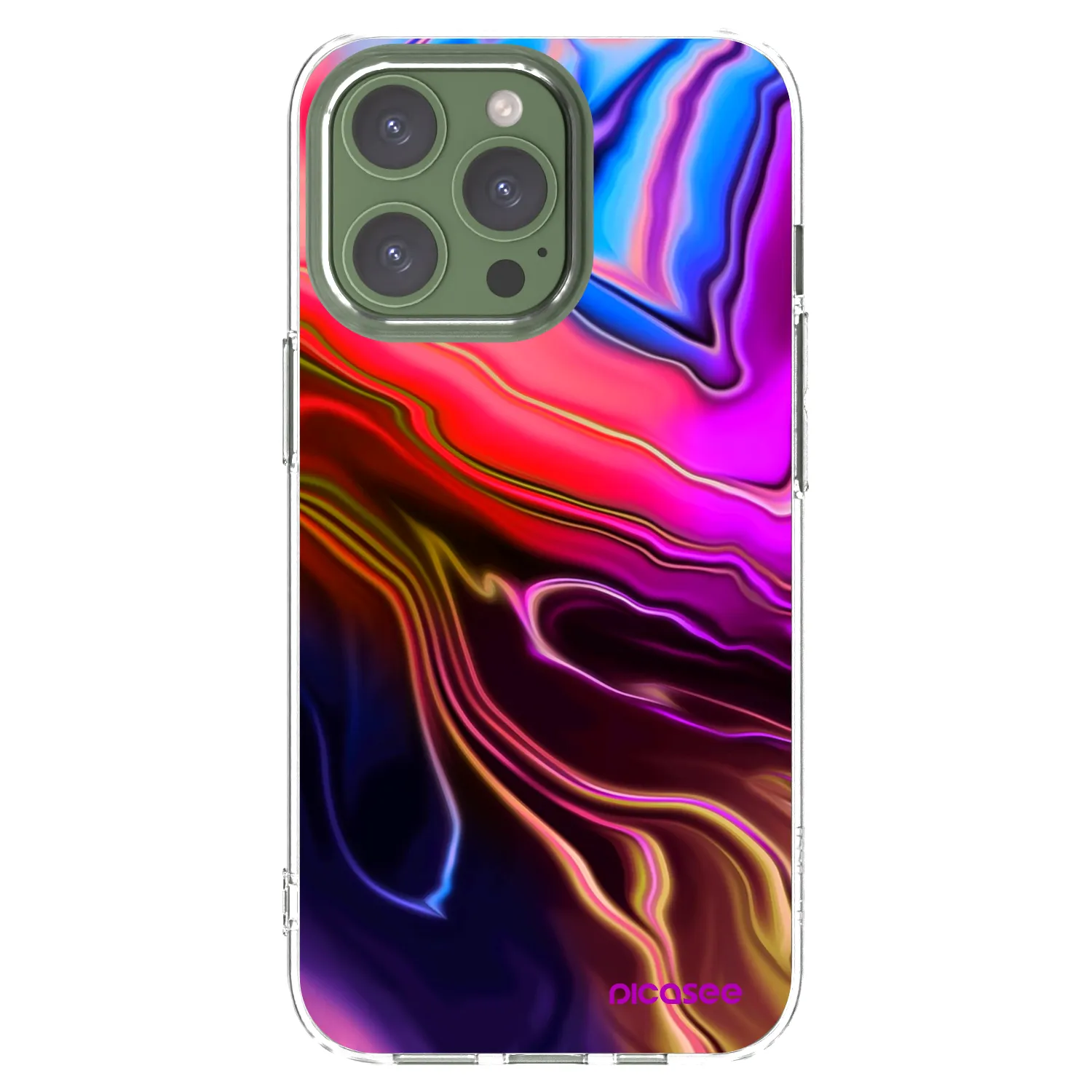 Picasee husă transparentă din silicon pentru Apple iPhone 13 Pro - Electric