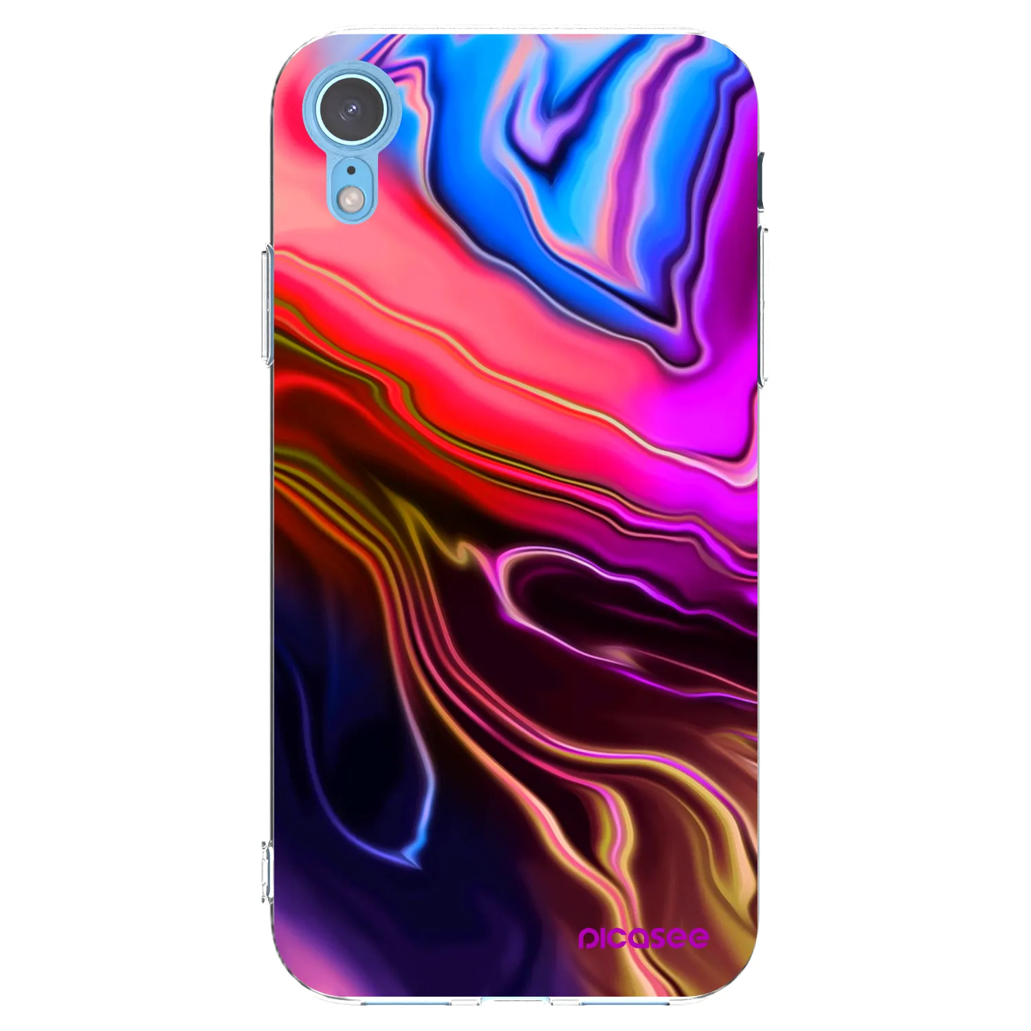 Picasee husă transparentă din silicon pentru Apple iPhone XR - Electric