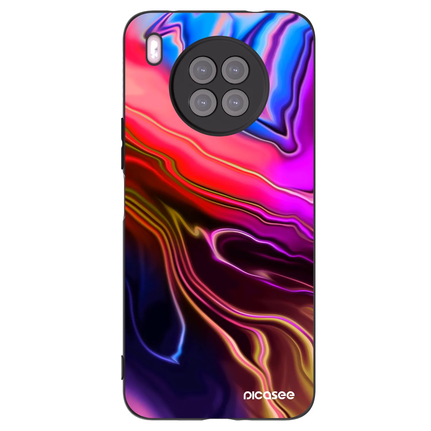 Picasee husă neagră din silicon pentru Huawei Nova 8i - Electric