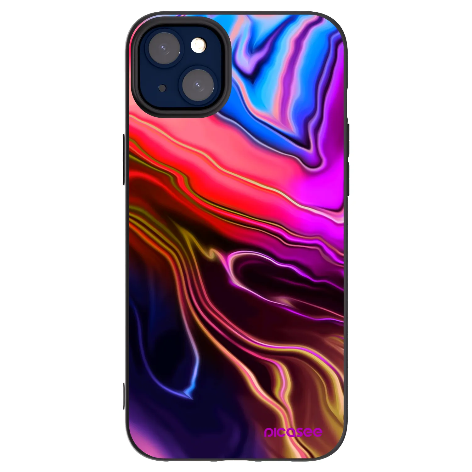 Picasee husă neagră din silicon pentru Apple iPhone 14 Plus - Electric