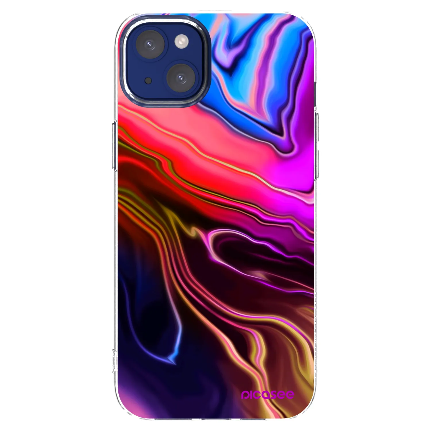 Picasee husă transparentă din silicon pentru Apple iPhone 14 Plus - Electric