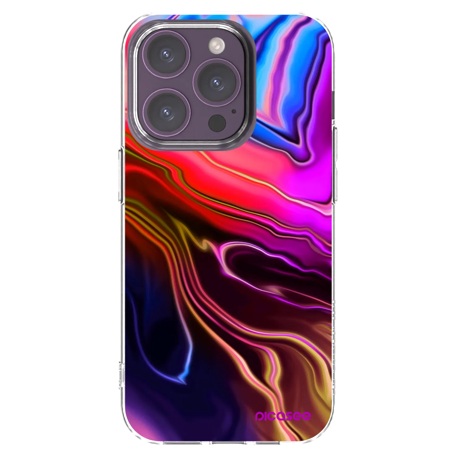 Picasee husă transparentă din silicon pentru Apple iPhone 14 Pro - Electric