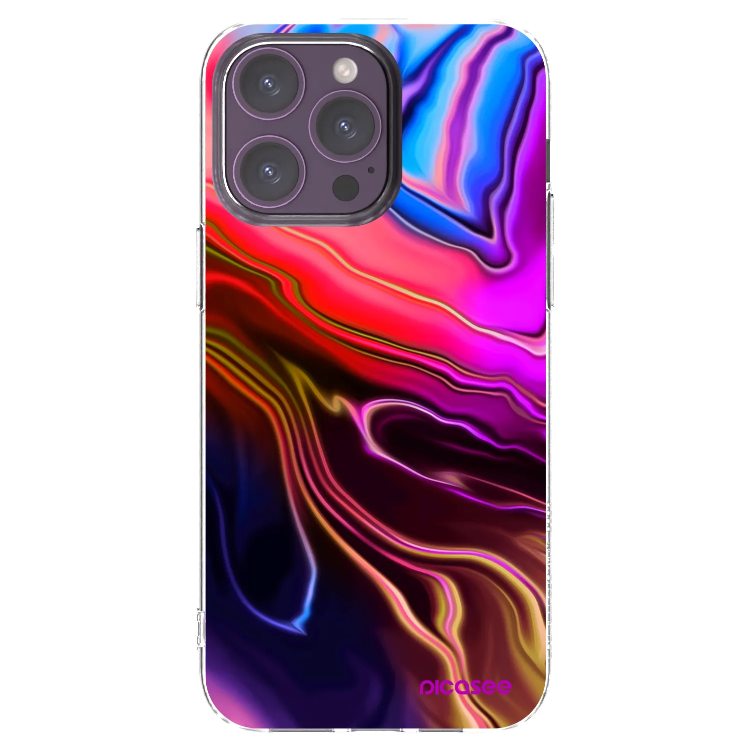Picasee husă transparentă din silicon pentru Apple iPhone 14 Pro Max - Electric