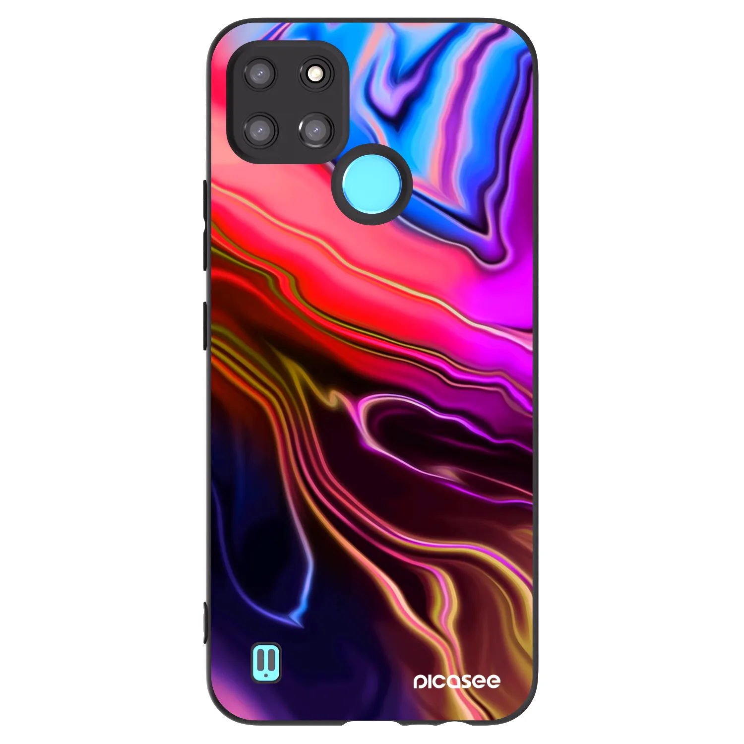Picasee husă neagră din silicon pentru Realme C21Y - Electric
