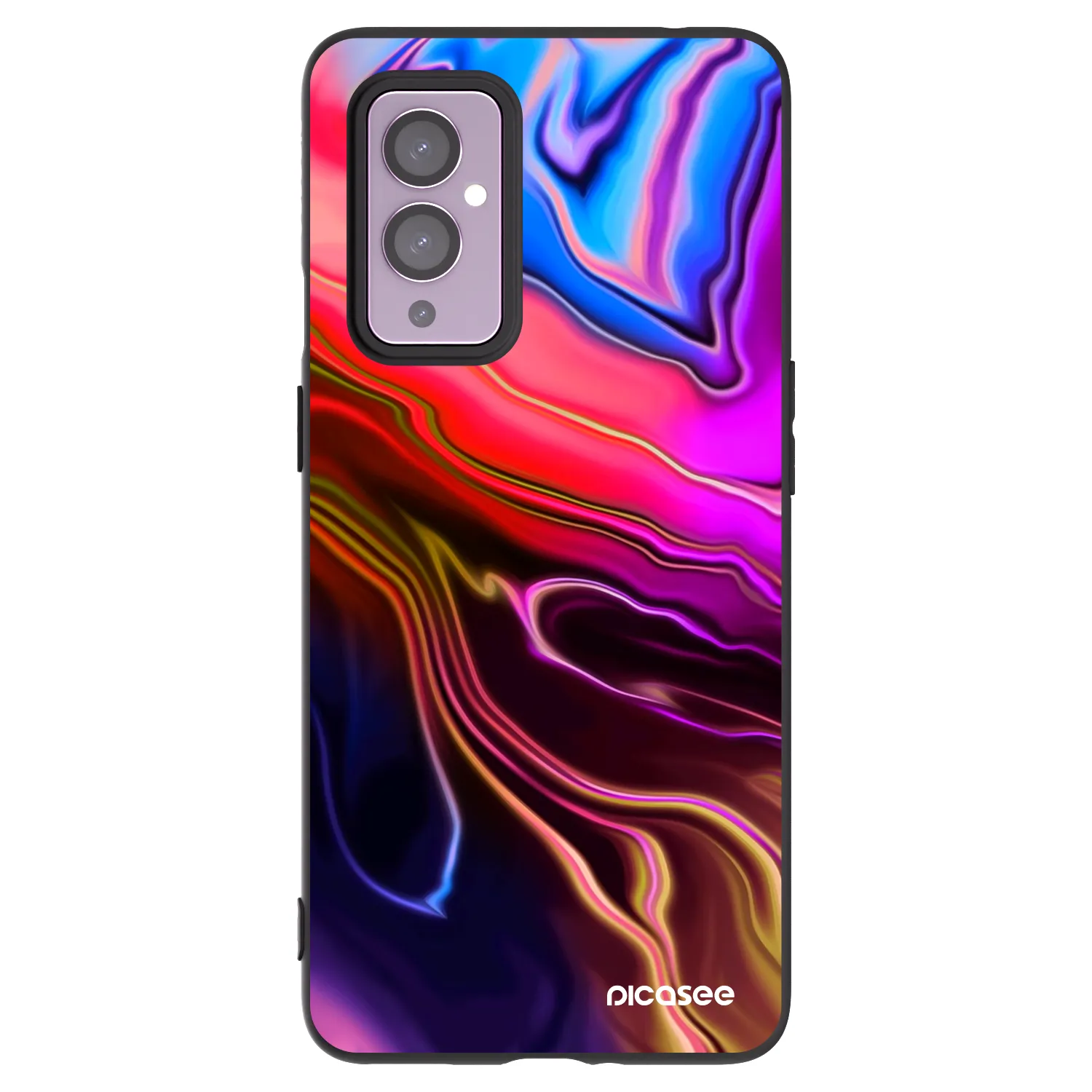 Picasee husă neagră din silicon pentru OnePlus 9 - Electric