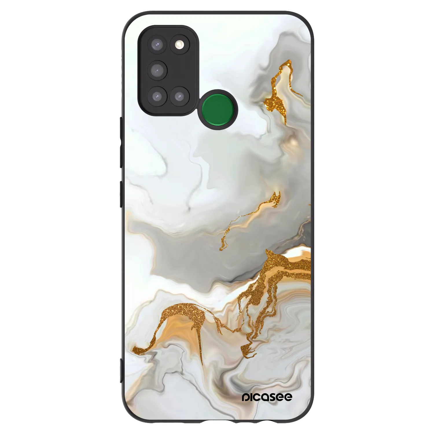 Picasee husă neagră din silicon pentru Realme 7i - Her