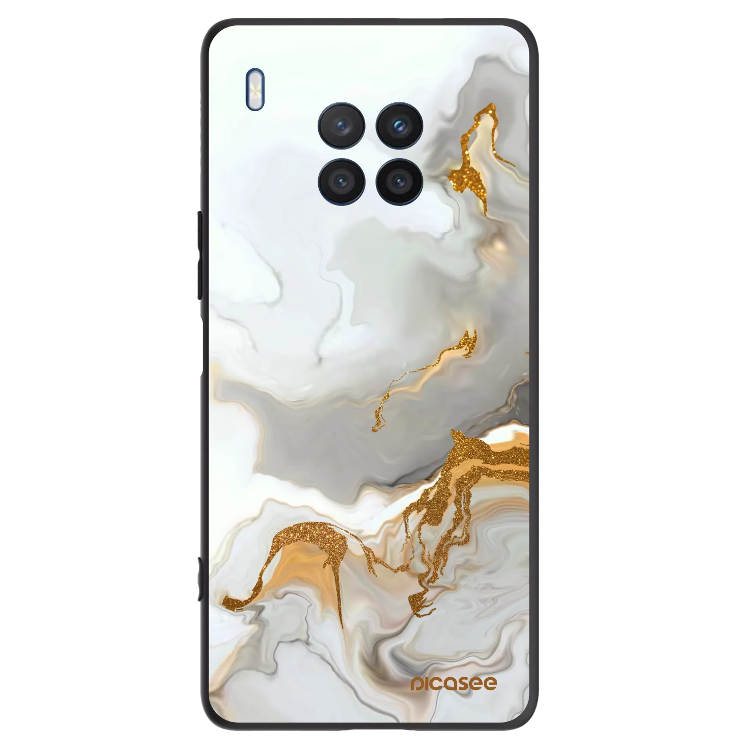 Picasee husă neagră din silicon pentru Honor 50 Lite - Her