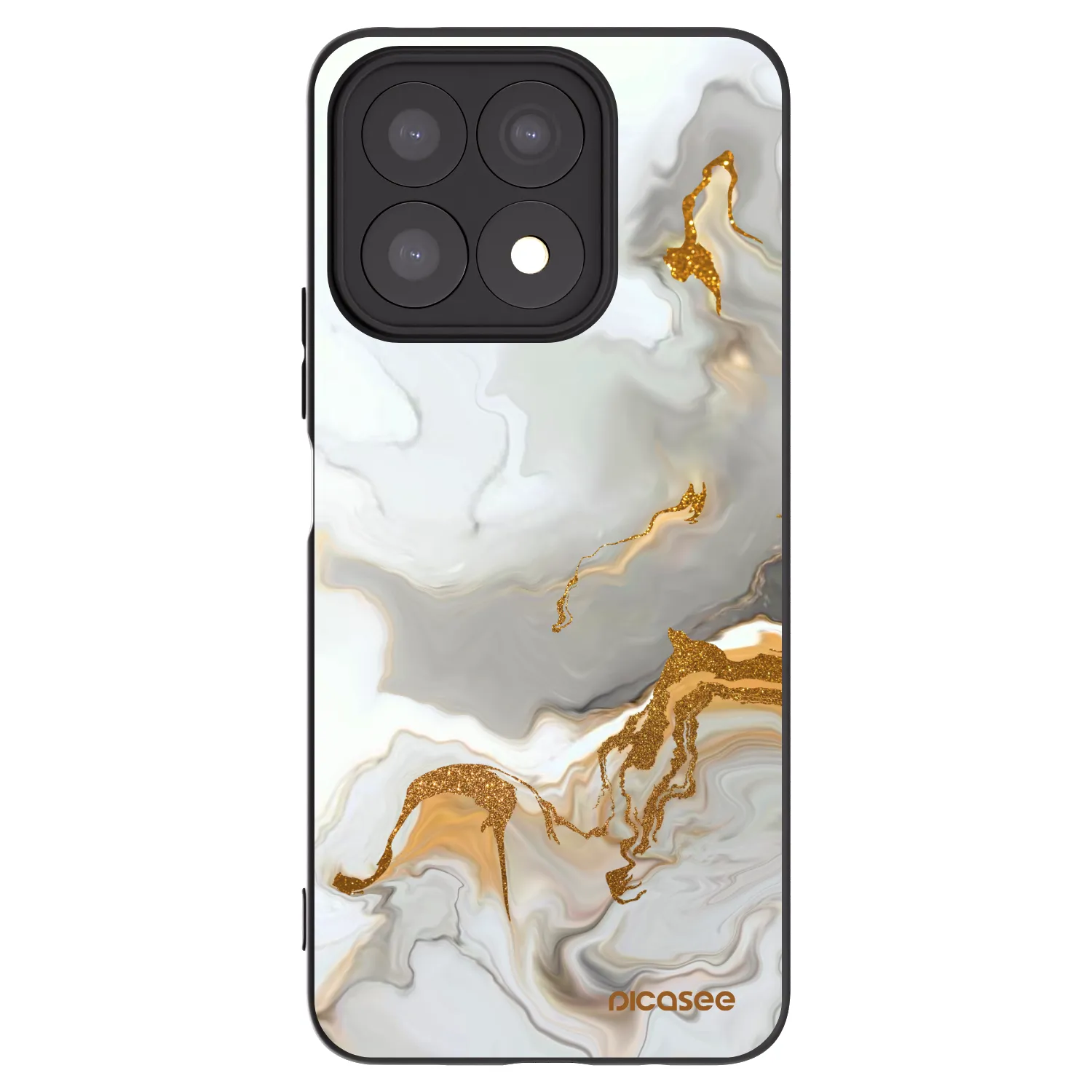 Picasee husă neagră din silicon pentru Honor X8a - Her