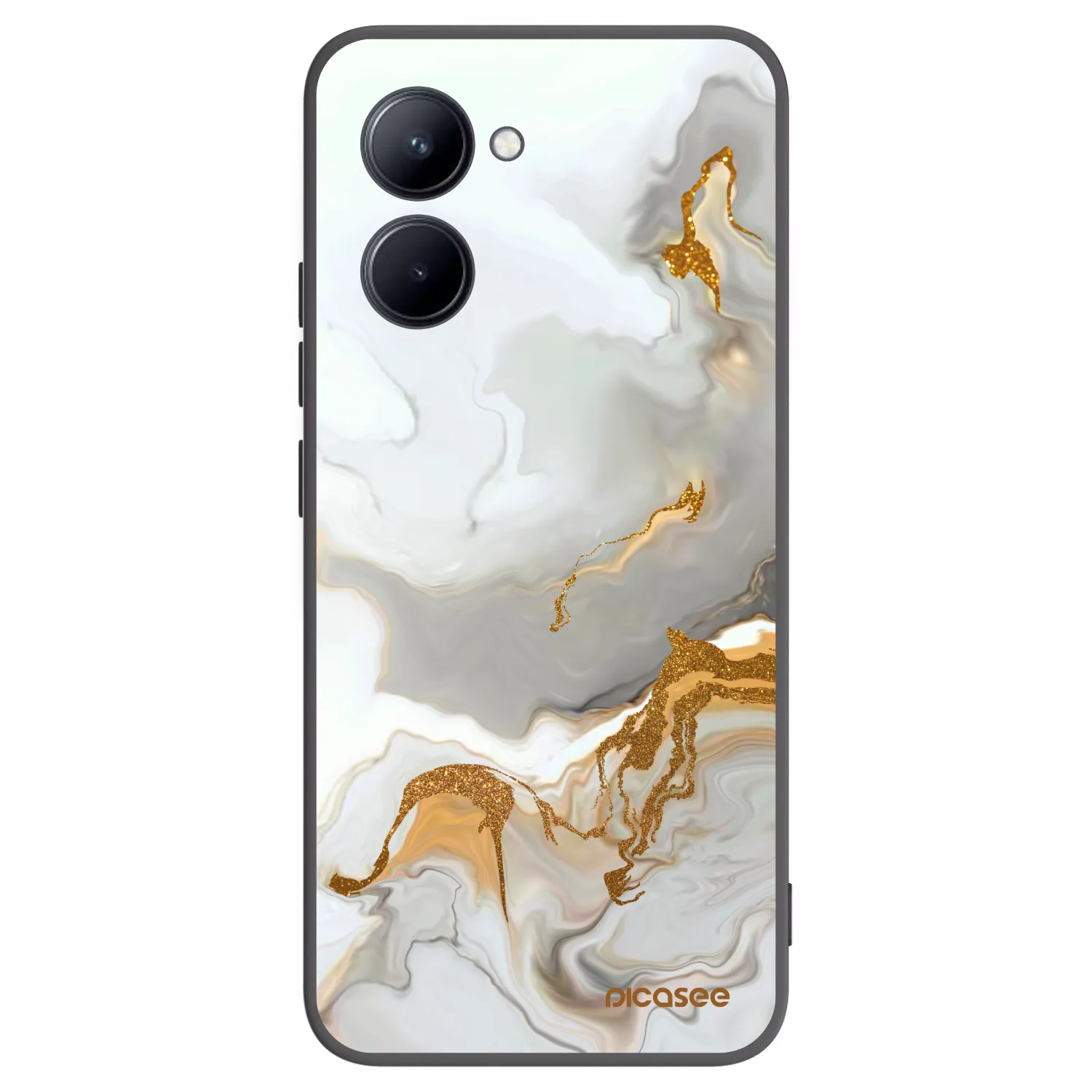 Picasee husă neagră din silicon pentru Realme C33 (2023) - Her