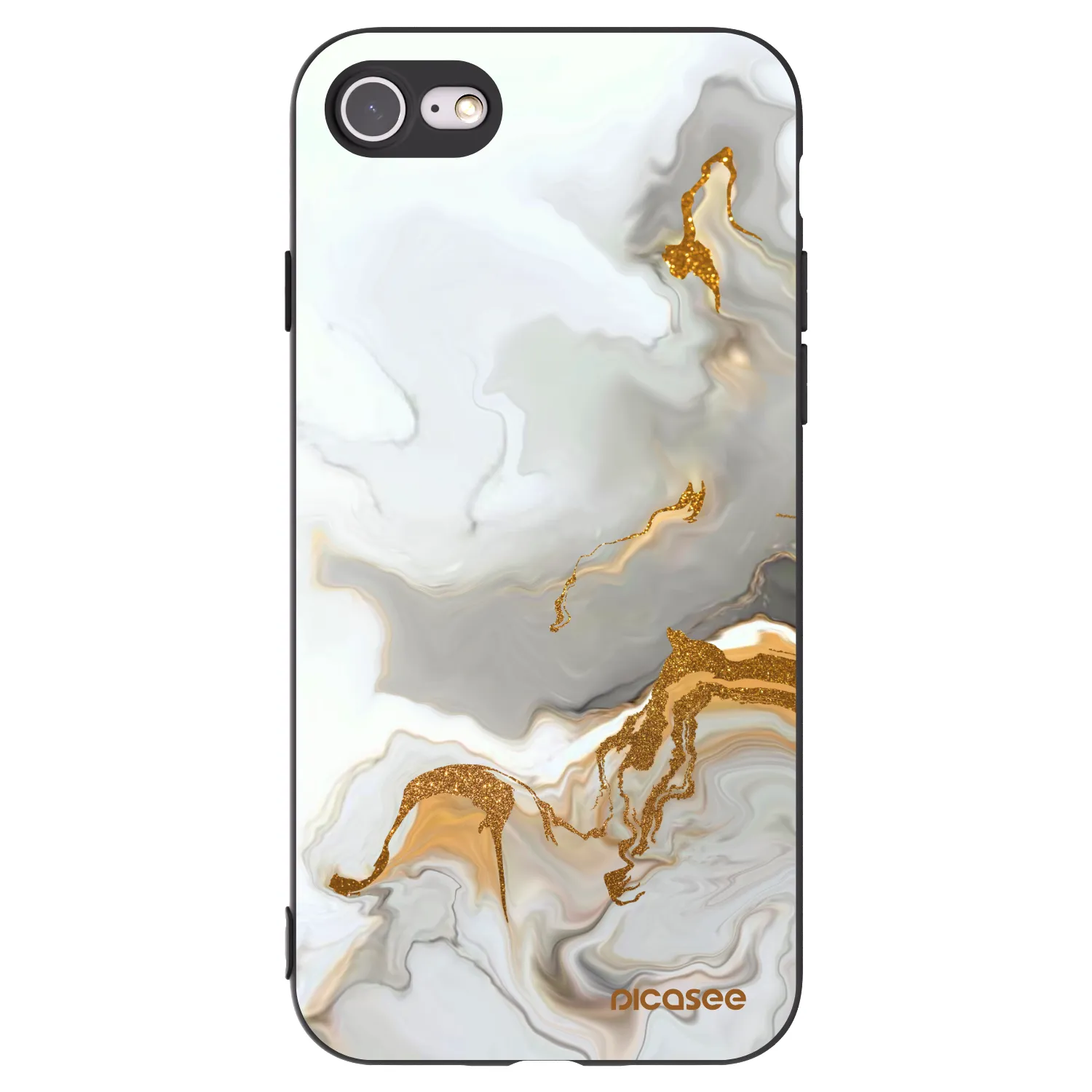 Picasee husă neagră din silicon pentru Apple iPhone 8 - Her