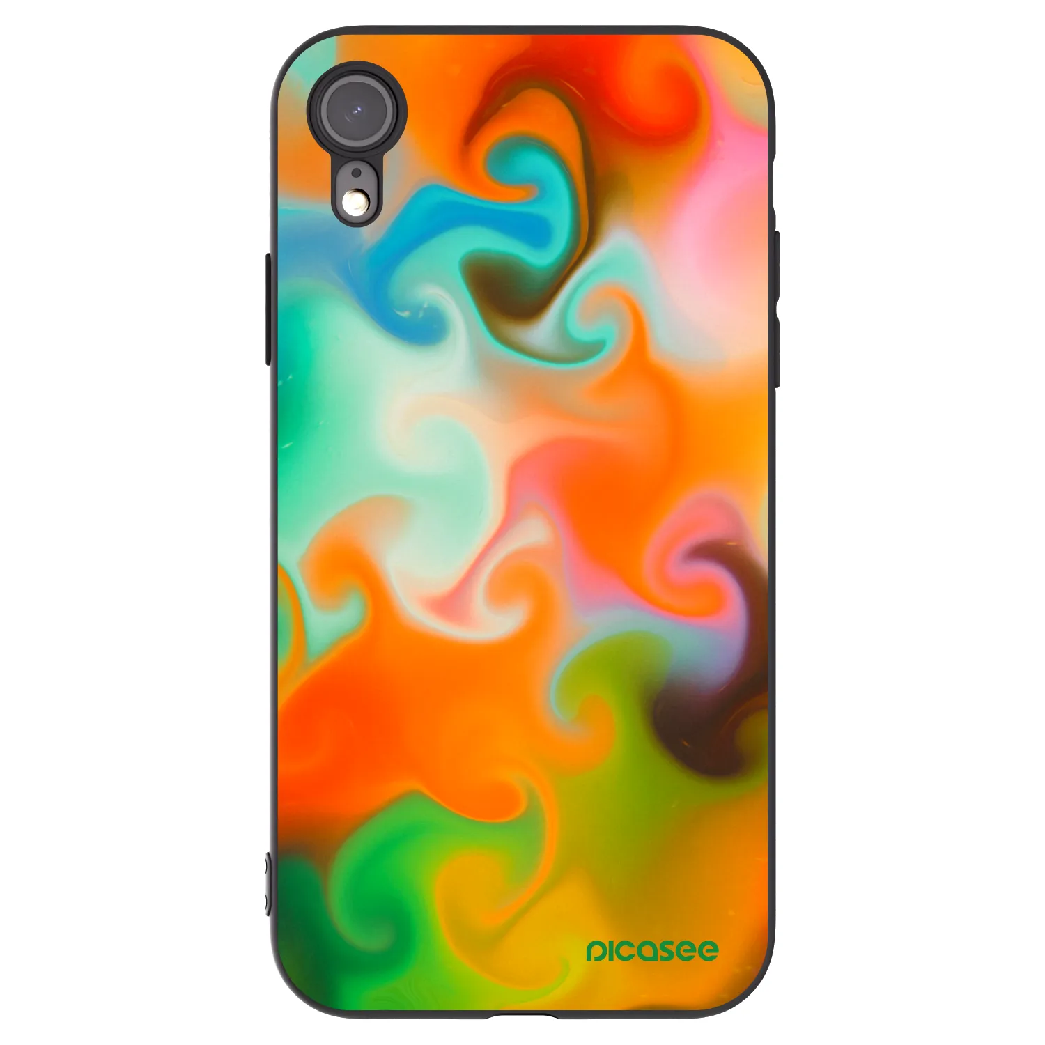 Picasee husă neagră din silicon pentru Apple iPhone XR - Juice