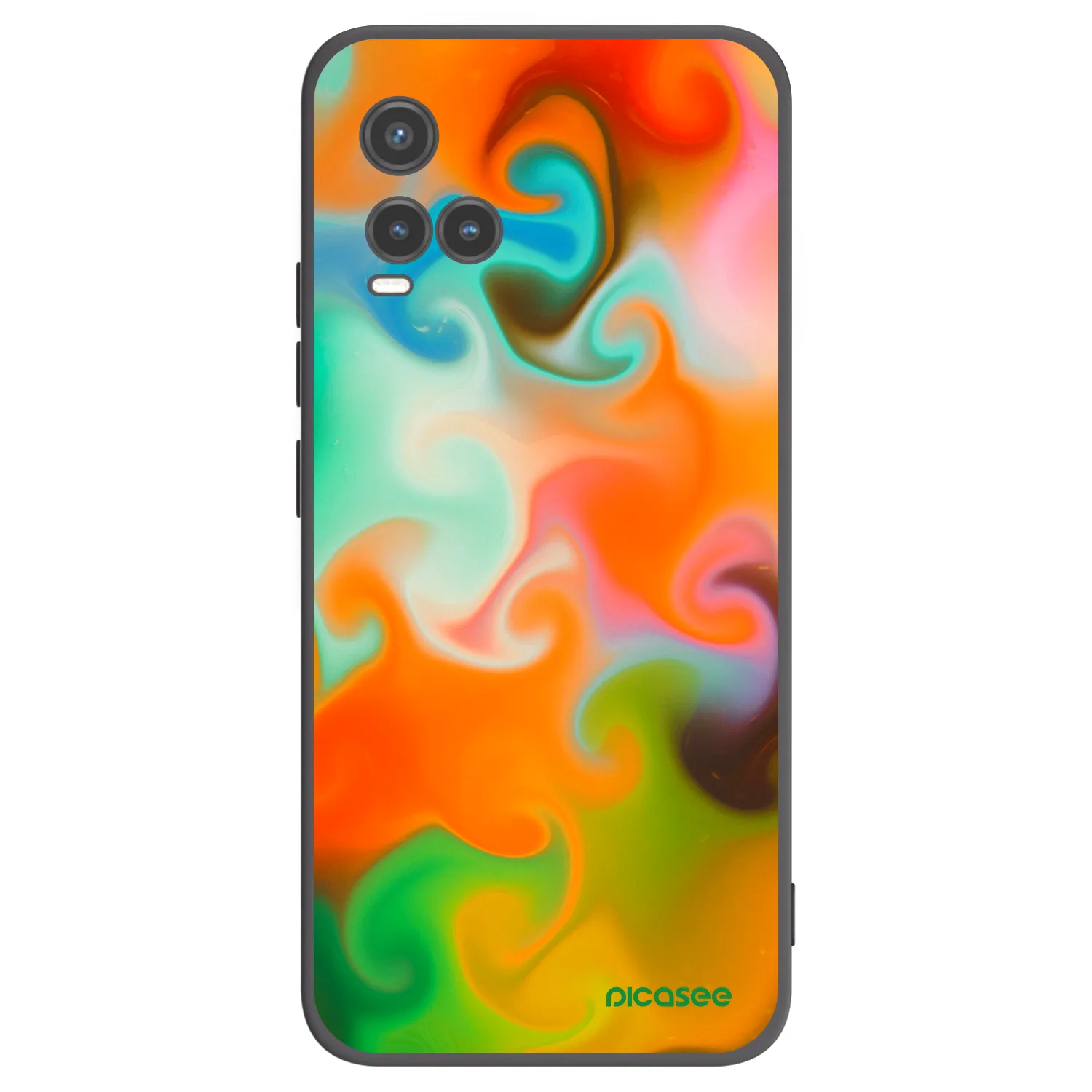 Picasee husă neagră din silicon pentru Vivo Y33s - Juice
