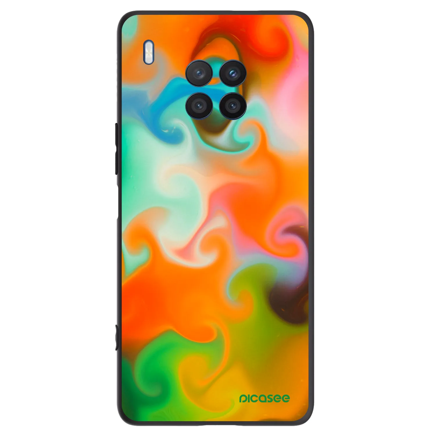 Picasee husă neagră din silicon pentru Honor 50 Lite - Juice
