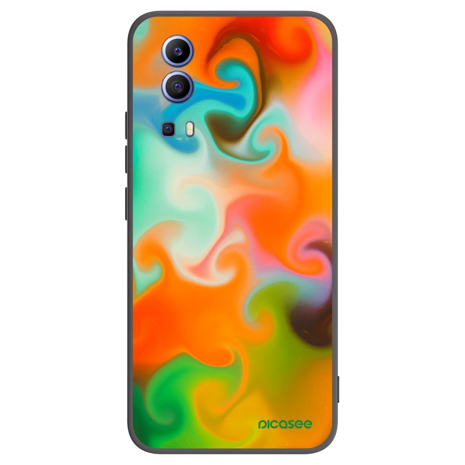 Picasee husă neagră din silicon pentru Vivo Y52 5G - Juice
