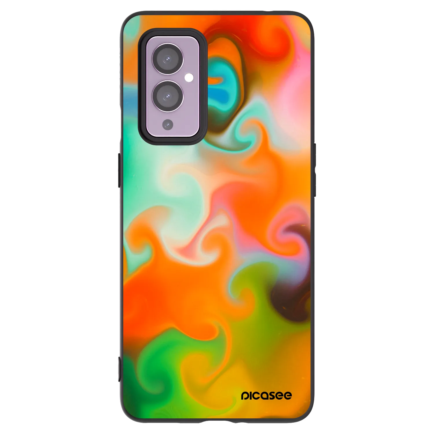 Picasee husă neagră din silicon pentru OnePlus 9 - Juice