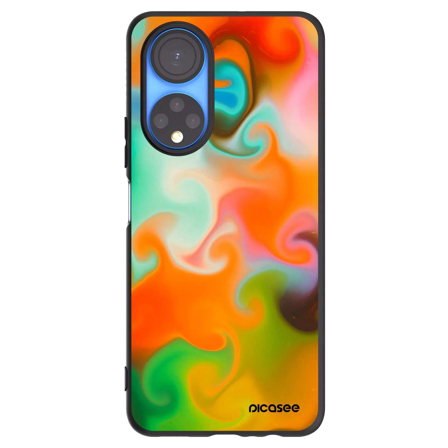 Picasee husă neagră din silicon pentru Honor X7 - Juice