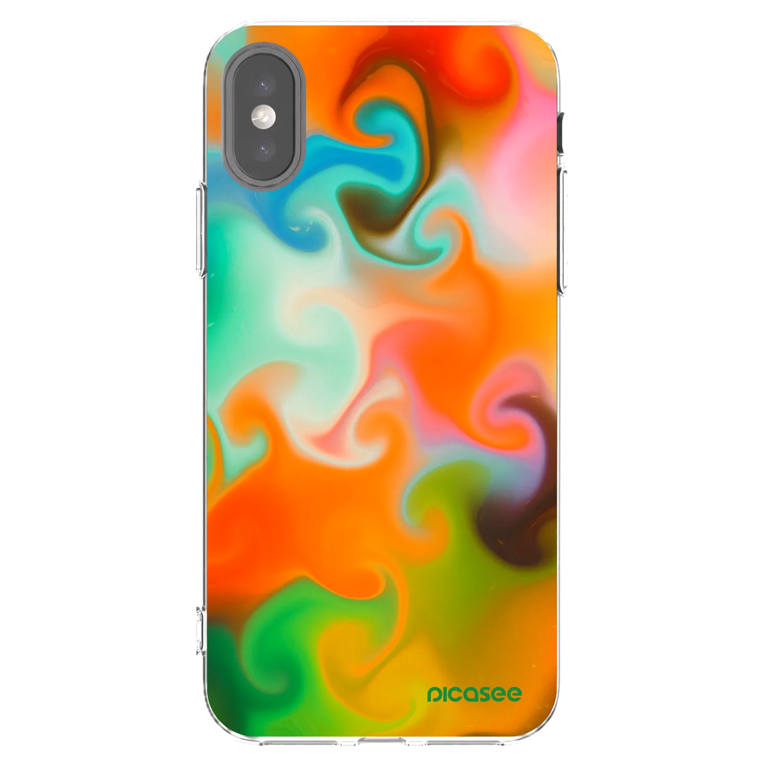 Picasee husă transparentă din silicon pentru Apple iPhone X/XS - Juice