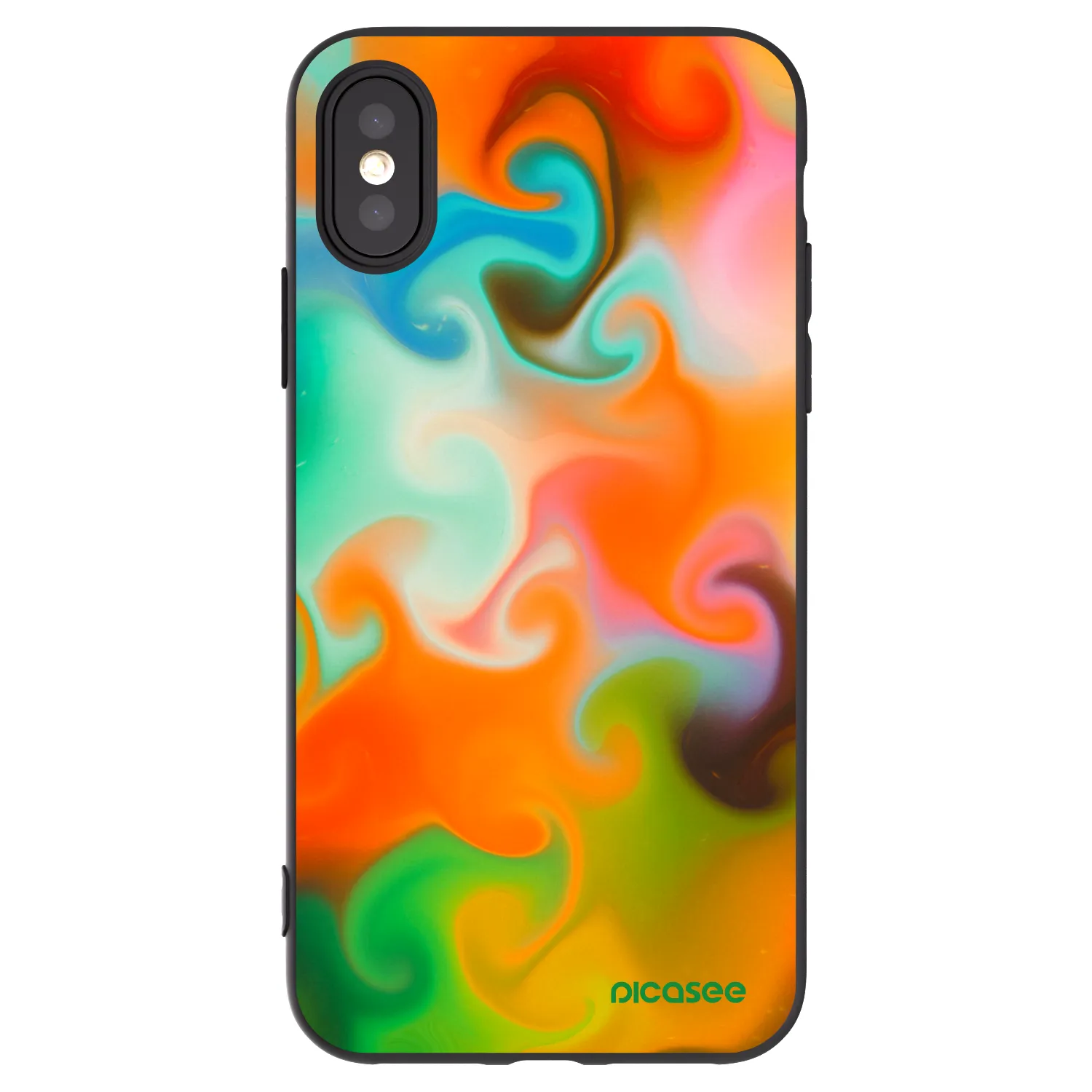 Picasee husă neagră din silicon pentru Apple iPhone X/XS - Juice