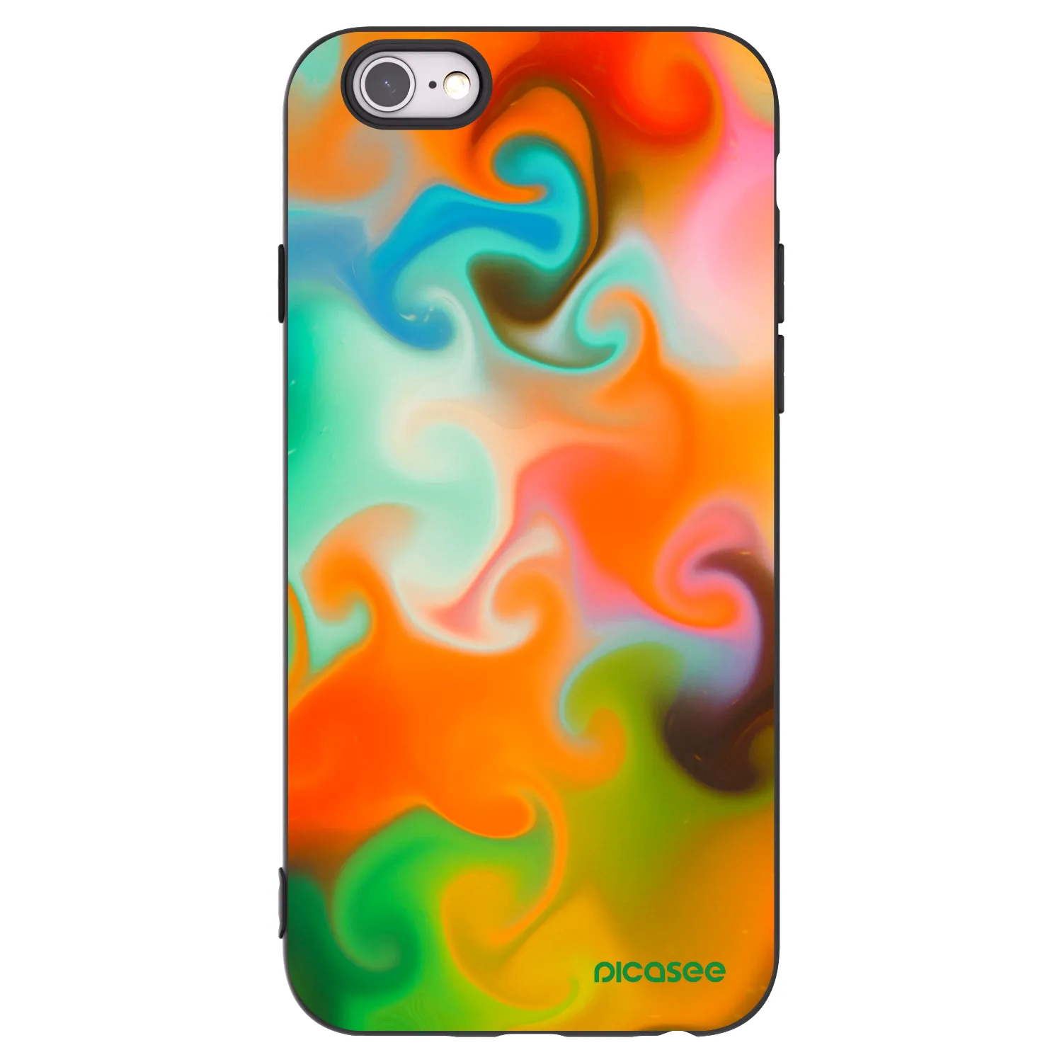 Picasee husă neagră din silicon pentru Apple iPhone 6/6S - Juice