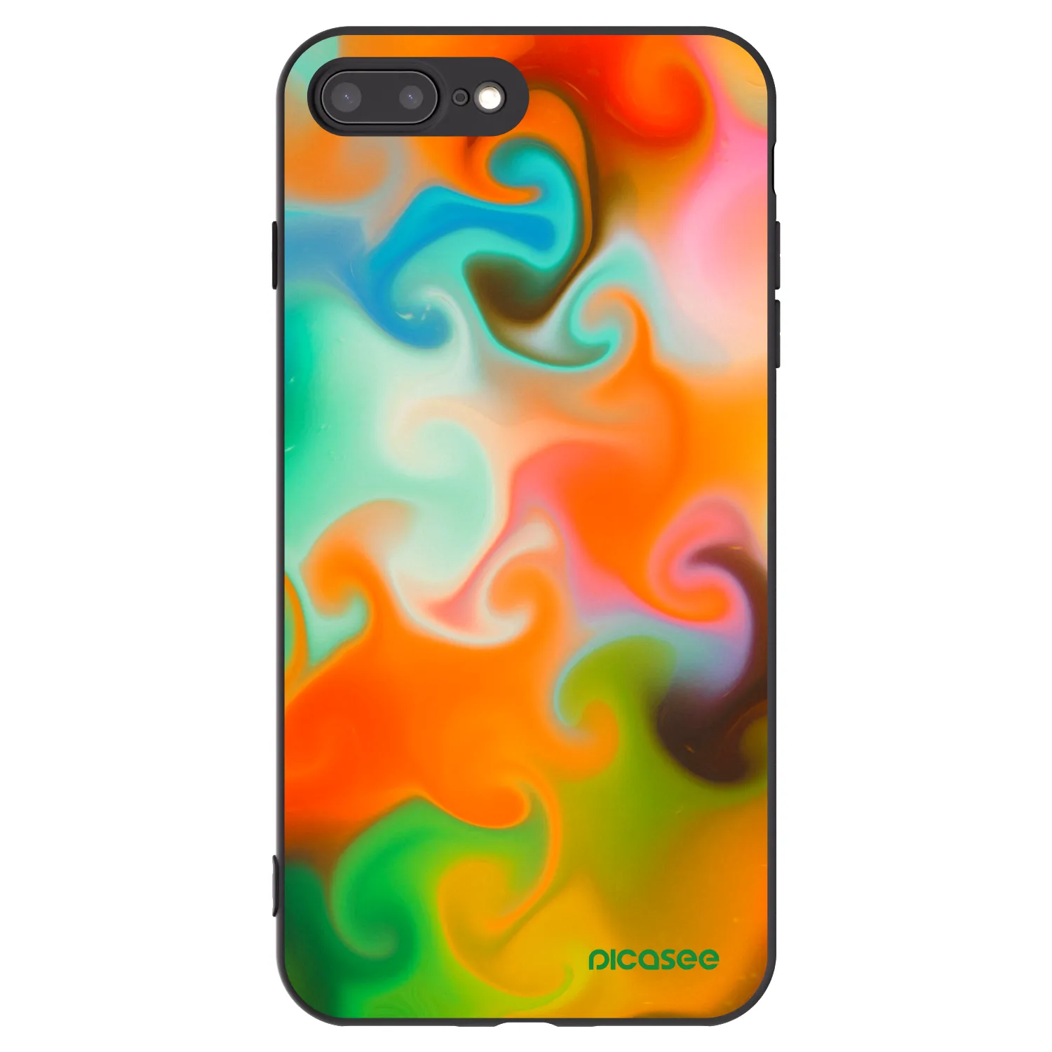 Picasee husă neagră din silicon pentru Apple iPhone 8 Plus - Juice