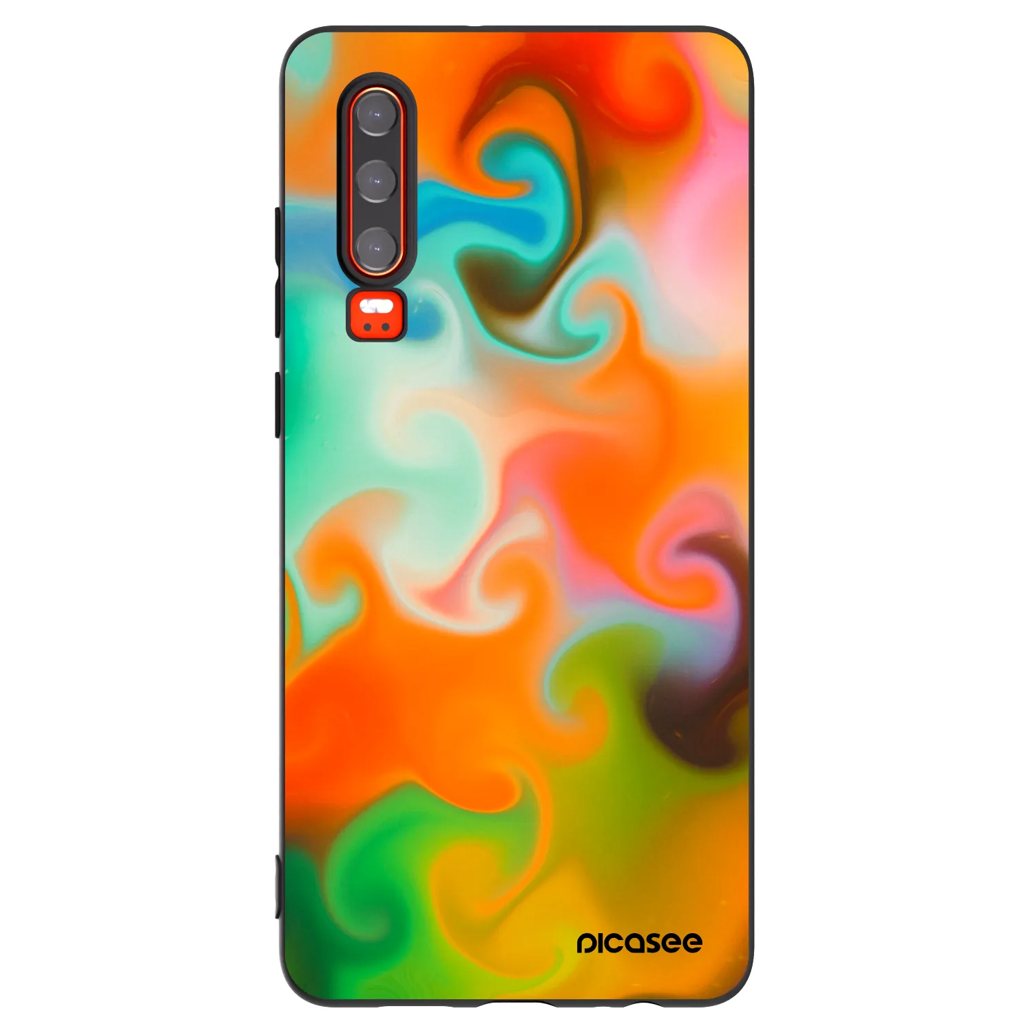 Picasee husă neagră din silicon pentru Huawei P30 - Juice