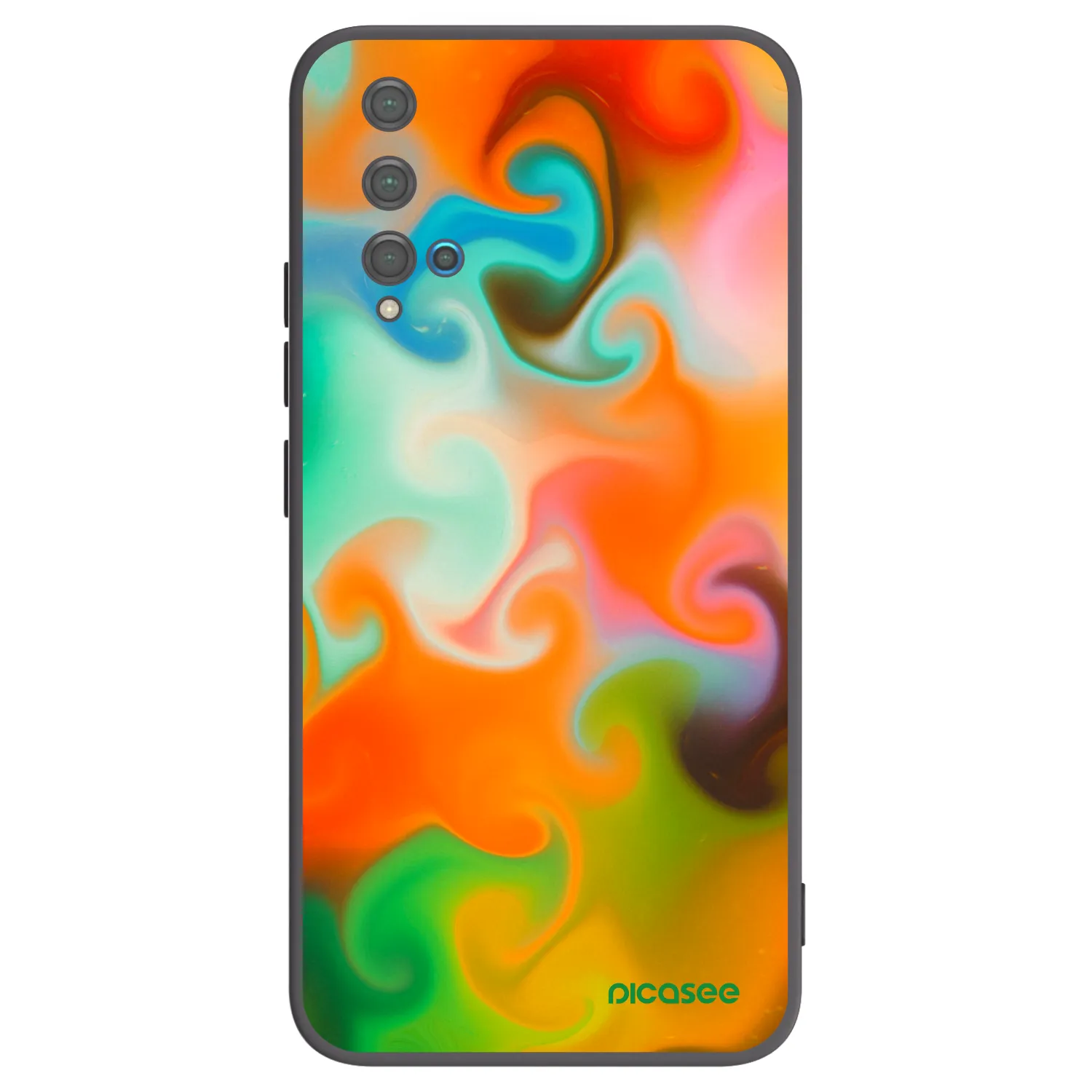 Picasee husă neagră din silicon pentru Huawei Nova 5T - Juice
