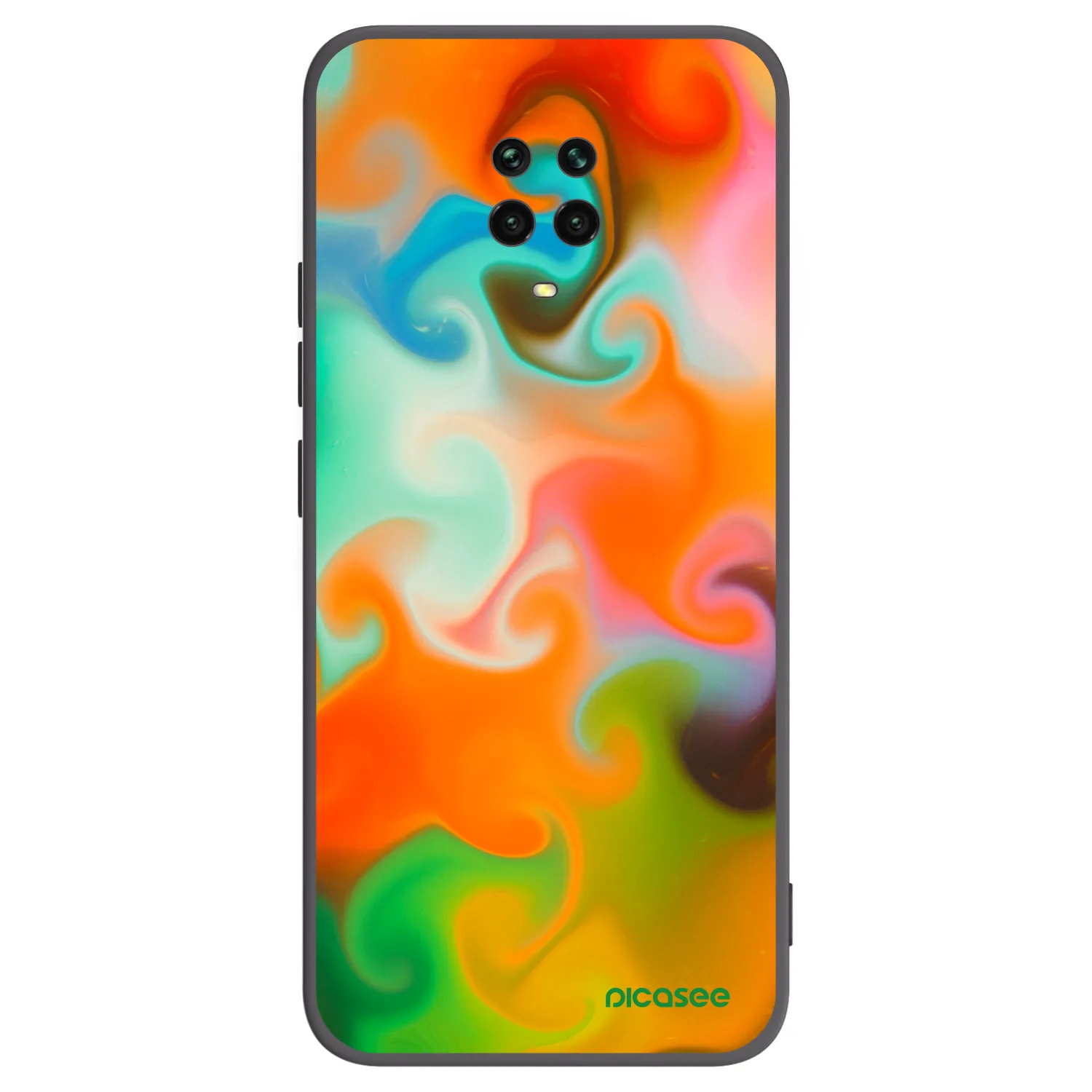 Picasee husă neagră din silicon pentru Xiaomi Redmi Note 9 Pro - Juice